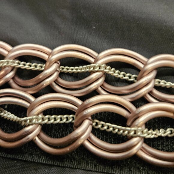 Sabika Rose Gold & Silver Chain Necklace - Picture 6 of 10